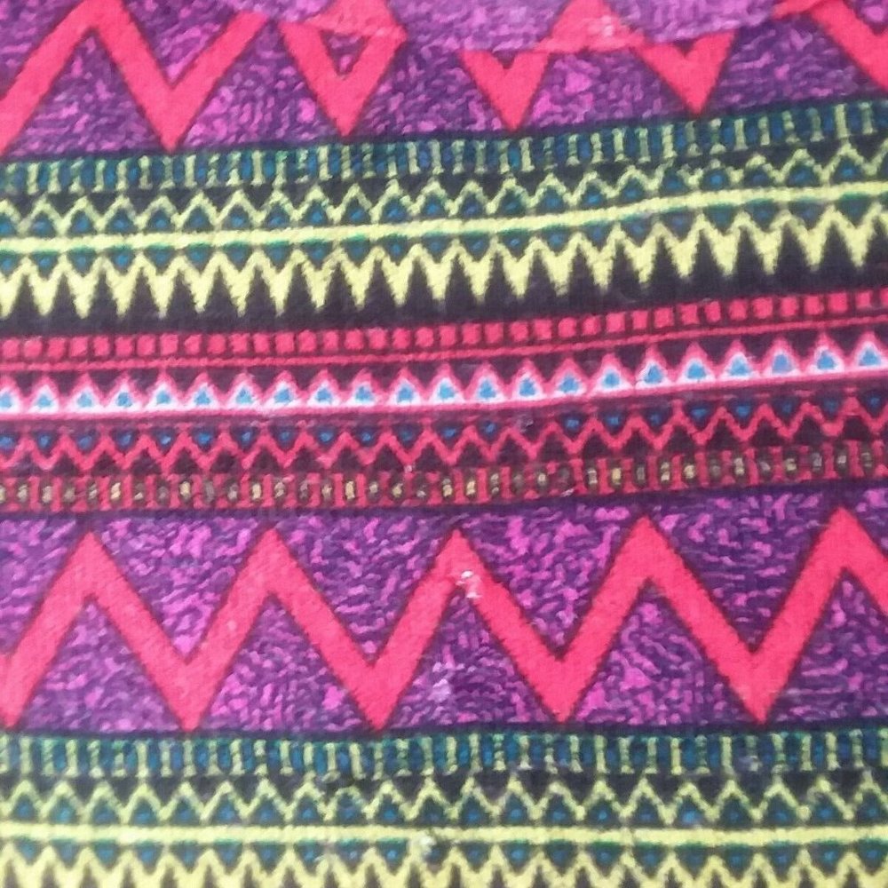 IT'S Multicolor Purple Red Black Boho Aztec Tunic Top Shirt Women Plus Size 1X - Picture 6 of 13